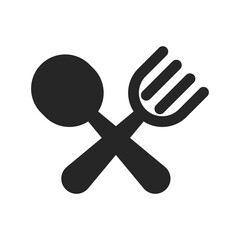 Cutlery silhouette icon, cafe, restaurant, catering vector cut silhouette for social media, fork, spoon.