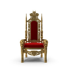 Throne Baroque Chair Red Gold