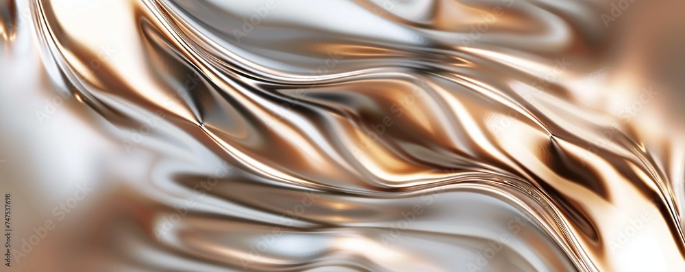 Poster metallic abstract wavy liquid background layout design tech innovation
