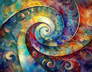 Colorful Fractals as Background Art 1