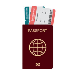 Blank open passport template. International passport with sample personal data page. stock illustration.