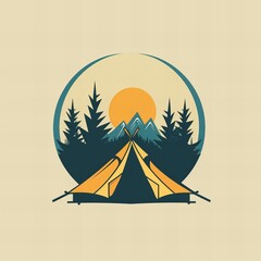 Logo with an image of a tent 