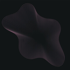 Beautiful pink and black gradient figure on a black background