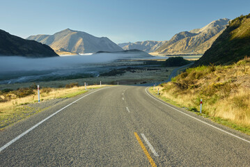 West Coast Road No. 73, Purple Hill, Arthur's Pass Nationalpark, Canterbury, Südinsel, Neuseeland,...