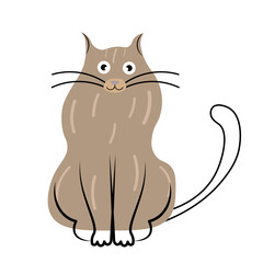 Cat mascot isolated cute