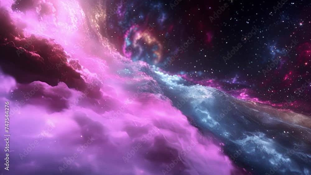 Aufkleber a mysterious and ethereal trail of infinitesimal particles drifting through the emptiness of space.