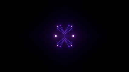 futuristische violette leuchtende synchrone Netzwerkverknüpfungen mit Knotenpunkten, Fraktal, Muster, Kreis, Links, Verbindungen, KI, Internet, Server, Plexuseffekt, System, FTTH, Daten, leuchten