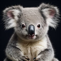 Fototapeta premium photo of a koala on a white background сreated with Generative Ai