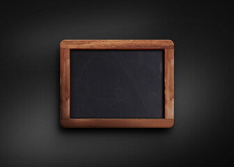 Chalkboard mockup isolated on black background