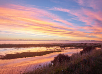 Lake Ellesmere, Canterbury, Südinsel, Neuseeland, Ozeanien