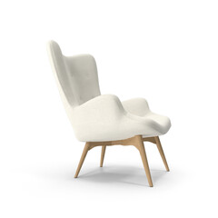 White Contour Lounge Armchair