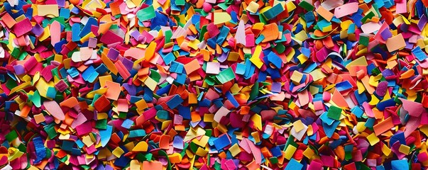 Fototapeta na wymiar Colorful confetti as a carnival background.