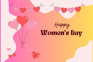 International Women's Day.  Women empowerment. International Women's Day  banner. International women's day vector illustration. International women's day flat design vector illustration.