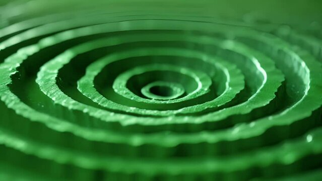 A circular diagram with multiple layers similar to a target. Each ring represents a different level of risk from low to high. The innermost ring is green and steady while