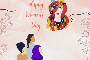 International Women's Day.  Women empowerment. International Women's Day  banner. International women's day vector illustration. International women's day flat design vector illustration.