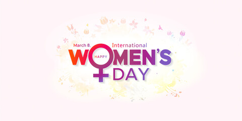 Women's day greeting card background.