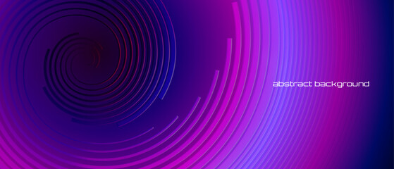 Blue and purple modern abstraction with twisted lines.