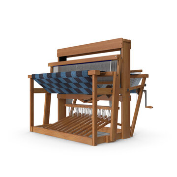 Wooden Loom with Rug