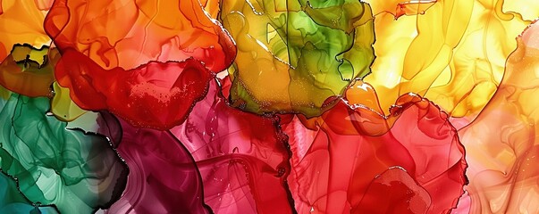 A detail from an alcohol ink painting