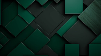 Abstract green geometric shape background - 747552891