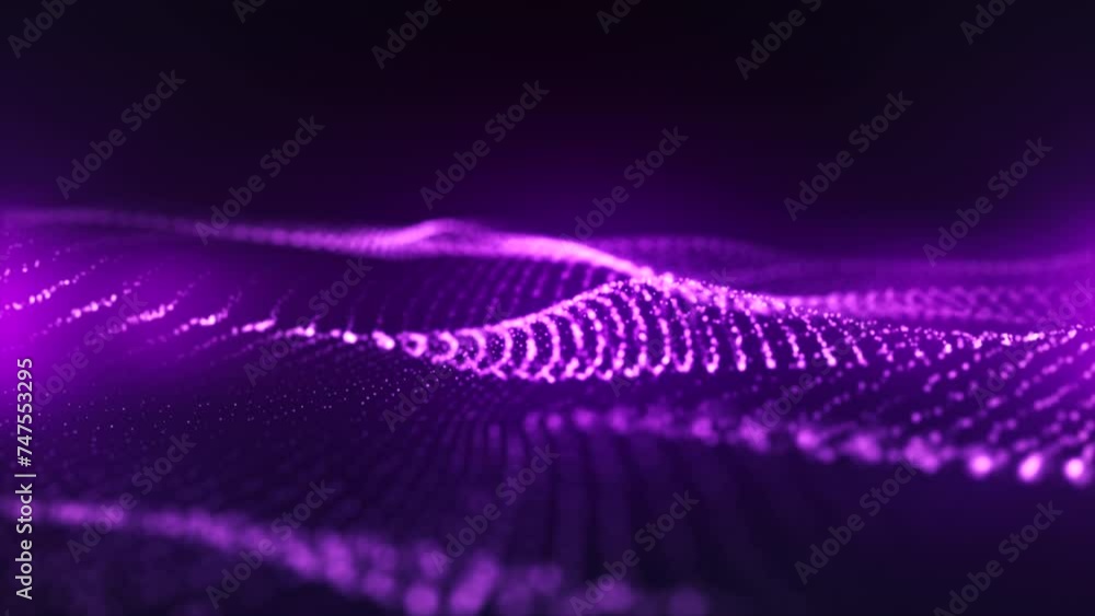 Canvas Prints fuchsia abstract digital waves seamlessly flowing surrounded by soft purple light. technology, busin