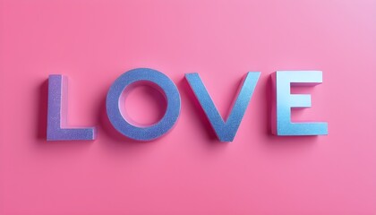 Colorful love writing artwork