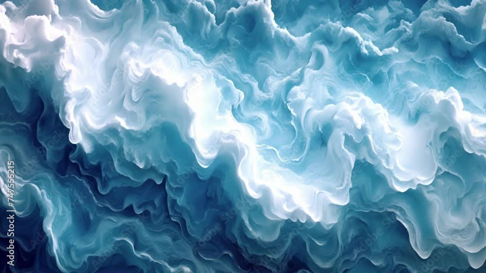 Poster texture of the sea captured in a closeup shot showcasing the intricate patterns and shades of blue c