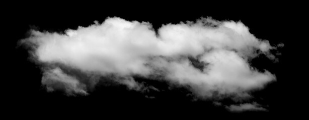 White cloud isolated on black background,Textured smoke,brush effect - obrazy, fototapety, plakaty