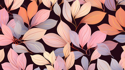 Warm, light leaf pattern embraces the beauty of the season