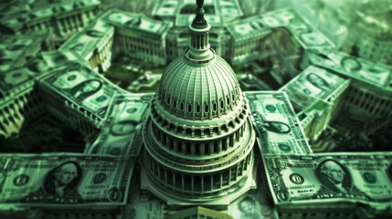 Capital hill government spending concept. - 747560802