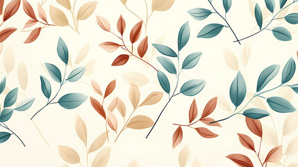Warm, light leaf pattern embraces the beauty of the season