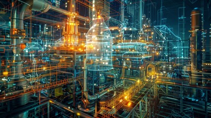 Obraz premium 3D Render UHD Information Engineering