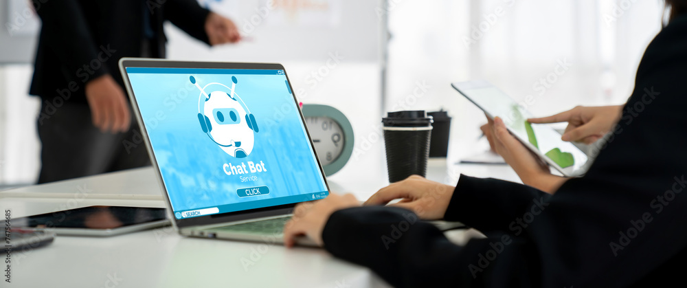 Poster chatbot software application for modish online business that automatically reply to customer questio