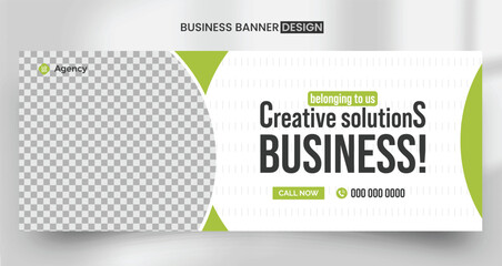 attractive abstract creative corporate business marketing social media facebook cover banner post design template