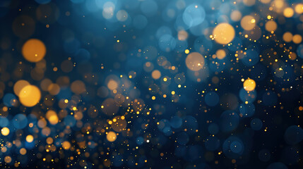 Fototapeta na wymiar Abstract background with Dark blue and gold particle