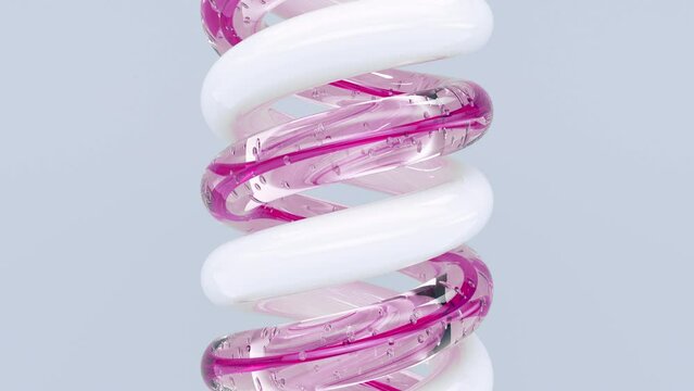 Close Up of a Pink and White Helix