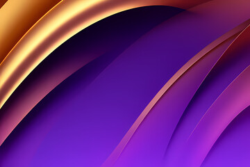 Shiny gold purple wave lines, light lines and technology background, energy and digital concept for technology business template.