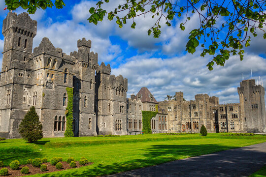 Amazing architecture of the Ashford castle in Co. Mayo, Ireland