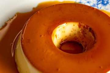 pudim de leite or brazilian pudding with condensed milk