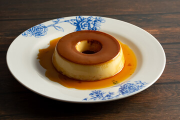 pudim de leite or brazilian pudding with condensed milk