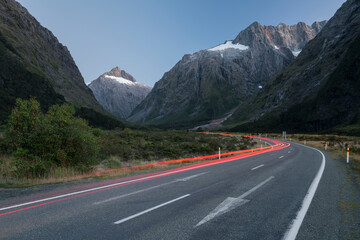 Strasse zum Milford Sound Highway, Fiordland Nationalpark, Southland, Südinsel, Neuseeland, Ozeanien