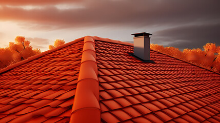 Naklejka premium house roof,house roof top view