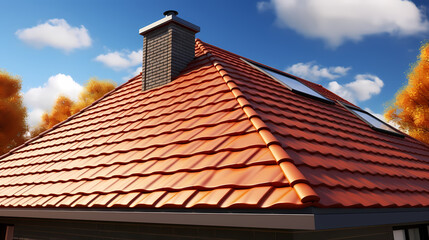 Fototapeta na wymiar house roof,house roof top view
