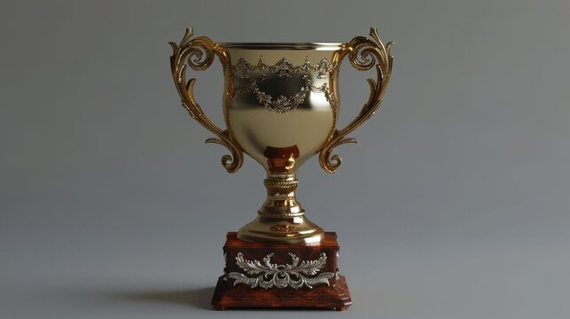 gold trophy cup isolated