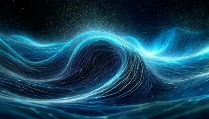 Naklejka premium abstract fractal background with waves
