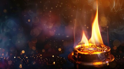 Gas flame for cooking or blowing, easy to control the fire Generative AI