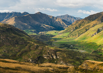 Naklejka premium Motatapu Valley, Wanaka, Otago, Südinsel, Neuseeland, Ozeanien