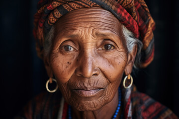 Naklejka premium Portrait of an old woman