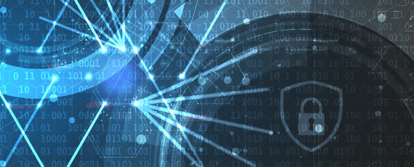 Cyber security and information or network protection. Future cyber technology web services for business and internet project