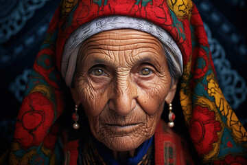 Obraz na płótnie Canvas Portrait of an old woman